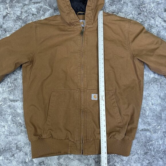 Carhartt Jacket Brown Size L Tall Made In Mexico 3M Hood Excellent Condition - Picture 8 of 8